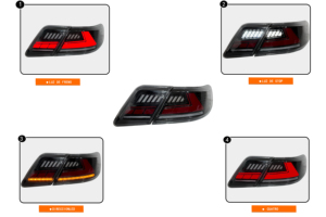 New Smoke <b>Tinted</b> LED <b>Tail</b> <b>Lights</b> for for 2007-2011 High Brightness Rear <b>Light</b> Assembly Replacement Pair Funkywheel - Product Image 6