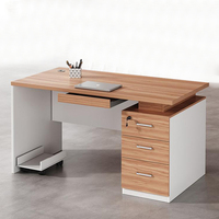 Meja Kantor Komputer Kayu Modern Kontemporer Grosir Pabrik dengan Laci, Meja Kantor Eksekutif CEO Minimalis, Tempat CPU