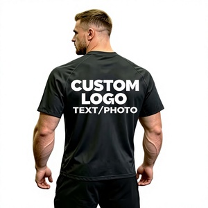 Custom Logo Men's Short Sleeve T-Shirt 100% Polyester Quick Dry Jersey O-Neck Casual Printed Design 5PCS - Product Image 5