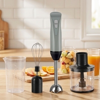 Mixeur Plongeant Électrique 1200W Robuste à 2 Vitesses, Arbre en Acier Inoxydable, Boîtier ABS Durable, pour Pâtes Épaisses et Hachage