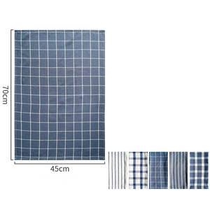 Paño de Cocina Simple de Algodón Teñido, Serie Azul, Servilletas y Paños de Cocina para el Hogar - Product Image 4