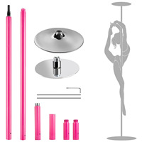 Barra de Baile Giratoria de Acero Resistente con Superficie de Silicona Antideslizante, Equipo Profesional de Pole Dance de 40 mm para Club y Escenario