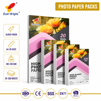180g 240g papier photo brillant papier photo adhésif auto-collant pour imprimante à jet d'encre papier autocollant A4 brillant