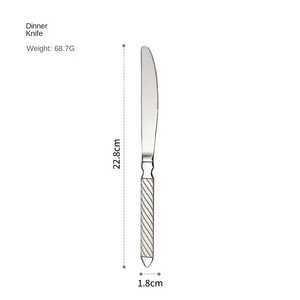 Nouveau style de luxe <span class=keywords><strong>en</strong></span> <span class=keywords><strong>acier</strong></span> <span class=keywords><strong>inoxydable</strong></span> 201 ensemble de couverts couverts couteau à dîner cuillère et <span class=keywords><strong>fourchette</strong></span> pour les fêtes - Product Image 6