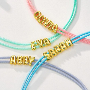 Collares de Moda para Mujer con Diseño Moderno, Collares Personalizados de Acero Inoxidable con Iniciales de Burbuja, Colgante con Letras de la A a la Z - Product Image 2