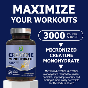 Private Label <b>Creatine</b> Monohydrate Capsules 3000MG Recovery Energy Strength Endurance Support Athletic Performance for Men Women - Product Image 4