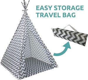 Tepee Tent for Kids Tepee Play Tent Indoor and Outdoor Portable Play Tent for Boy and <strong>Girls</strong> Children Pop up <strong>Teepee</strong> - Product Image 2