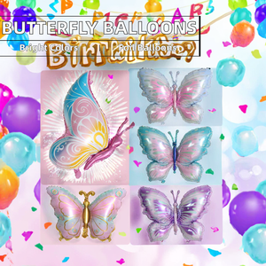 Butterfly Design Foil <b>Balloons</b> for Kids Birthday <b>Party</b> & Thanksgiving <b>Party</b> Supplies Decoration - Product Image 2