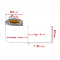 Étiquettes thermiques en rouleau à prix d'usine en promotion, étiquettes d'expédition thermiques directes 4x6 pour adresses, étiquettes d'emballage 100 x 150 mm