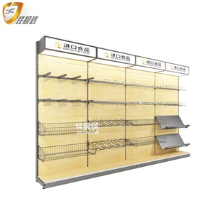 Shan Dong Light Duty Single-Sided Supermercado Gondola Shelving Varejo Comercial Metal Racks para Mercearia Varejo Usado - Product Image 5