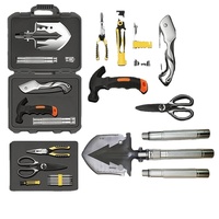 Ensemble de 6 pioches pliantes multifonctions pour ingénieurs, équipement de camping en plein air, matériel de survie, trousse d'outils d'urgence
