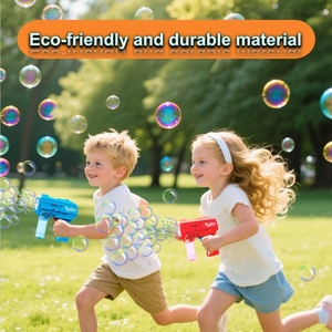 Logotipo <span class=keywords><strong>gratis</strong></span> Venta al por mayor de soplador de burbujas eléctrico Juguetes al aire libre Niños Burbuja de juguete Pistola de burbujas de plástico con luz para los niños - Product Image 5
