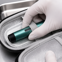 Vente en gros de refroidisseur d'insuline portable, boîte thermique en EVA, étui de rangement pour médicaments diabétiques, logo personnalisé, voyage médical