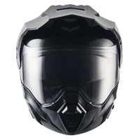 Casque de moto personnalisé Predator Design à double visière, noir, ABS, avec doublure en mousse, certifié DOT, rabattable, neuf