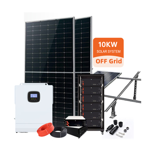 Sistema de Energía Solar Híbrido de 8KW con Almacenamiento en Baterías, Kit Solar Completo con Estructura de Montaje - Product Image 1