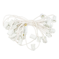 C9 LED Weihnachtslichterkette 25' Kabel mit 12" Sockelabstand E17 Fassung