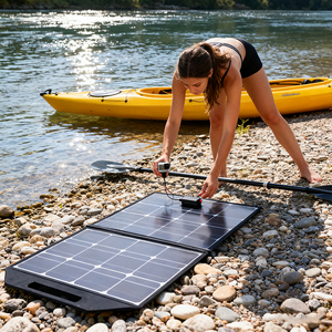 Panel Solar Plegable Ligero de Alta Eficiencia de 200W, Precio Directo de Fábrica, Apto para Campamentos y Senderismo al Aire Libre, Envío Gratis - Product Image 1