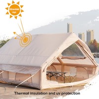 JTS-0208 12 ㎡   Tente de camping gonflable, tente pneumatique imperméable 300D Oxford 3000 mm avec colonne d'air en PVC Plato