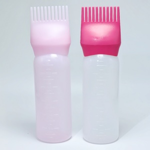 Wholesale Empty 6 Oz Hair Oil Dispensing Salon Coloring Dye Comb Applicator <b>Squeeze</b> <b>Plastic</b> <b>Bottle</b> With Measurement - Product Image 2