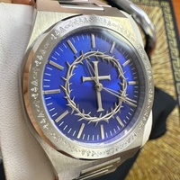 Montre à quartz de luxe pour homme PINTIME, cadran en verre traité, bracelet en acier inoxydable, étanche 5 ATM, cadran de 40 mm, fermoir papillon, style professionnel