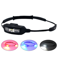 Luce di Segnalazione per Pattuglie Notturne in ABS/PC, Montabile su Casco, con Lampeggiante Rosso e Blu, Protezione IP65 per Servizio di Traffico