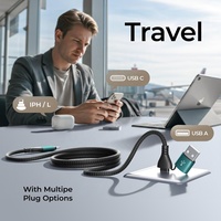 Cable de Carga Rápida 4 en 1 5A con Molde Privado OEM, Cable USB Tipo-C Trenzado de Nailon Personalizable para Computadora, Auriculares, Cámara, con Certificaciones CE, FCC y RoHS