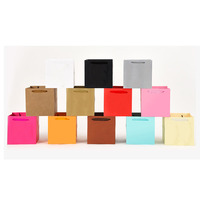 Sac cadeau en papier couché personnalisé, forme carrée classique, pour bouquet de fleurs, avec impression offset, sac fourre-tout pour gâteau, logo personnalisé, ruban