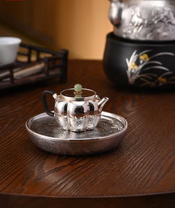 Exquisitely Packaged China Traditional 150ml Classic Small Fancy Sterling Silver Tea Set Base Heat Resistant <b>Infuser</b> for Tea - Product Image 1