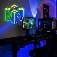 N64 rétro logo gaming enseigne néon led Salle de jeux lumière led Led N64 wallart enseigne néon Décoration de salle de jeux