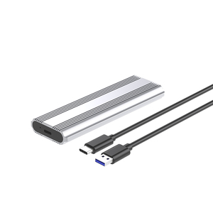 M. <span class=keywords><strong>2</strong></span> Caja de disco duro móvil Aleación de aluminio NGFF Protocolo único Tipo C Transmisión de alta velocidad Molde privado plateado - Product Image 1