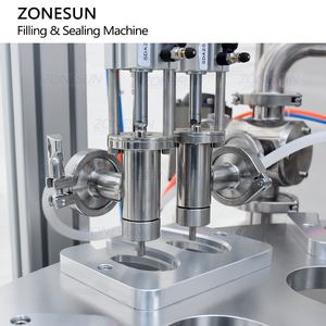 ZONESUN Cuchara de miel automática Monoblock Pasta rotativa Máquina de llenado y sellado de líquidos Máquina de envasado de miel - Product Image 5