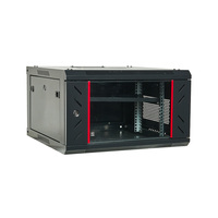 Armoire réseau murale SYNSTRO 6U en acier 19 pouces 600x450, petit rack de serveur avec porte vitrée, protection IP20 pour centre de données