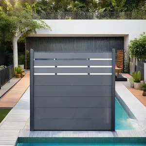 Easy installation wood plastic composite, wpc fence better than vinyl pvc fence home garden fence panels