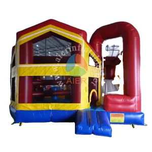 Harga Murah pabrik mainan taman cantik hiburan tiup istana lompat rumah merah dan biru untuk anak-anak