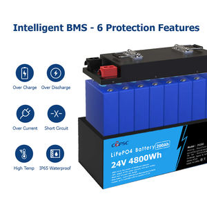 200Ah LiFePO4 24 Volt Lithium-Eisen-Tiefzyklus-Batteriepack mit BMS für Solaranlagen, Golfcarts, Wohnmobile und Heimenergiesysteme - Product Image 2