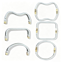 Ensemble de poignées en alliage d'aluminium 16 20 22 25 cm avec fermoir métallique à charnière pour accessoires de sac, fabrication artisanale de sacs DIY, vente en gros