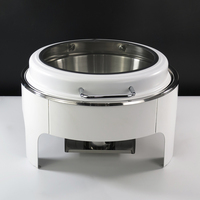 Weißes Hydraulisches Rechteck Chafing Dish Buffet-Set, Gastro Edelstahl Speisenwärmer für Hotel- & Restaurant-Veranstaltungen