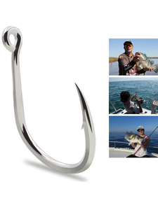 Hameçons <span class=keywords><strong>de</strong></span> pêche en fil <span class=keywords><strong>de</strong></span> soie brillant, en acier inoxydable, pour pêche en mer et eau salée - Product Image 5