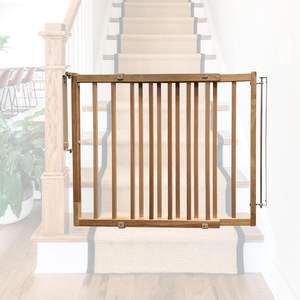 Barrière de sécurité pour <span class=keywords><strong>animaux</strong></span> de compagnie en bois réglable avec système de fixation par pression pour <span class=keywords><strong>escalier</strong></span> domestique - Product Image 4