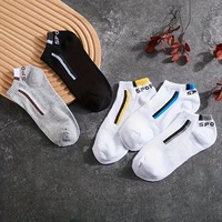 Chaussettes de sport unisexe en maille respirante et absorbante pour la course quotidienne, fines, en polyester tricoté, pour l'été, vente en gros