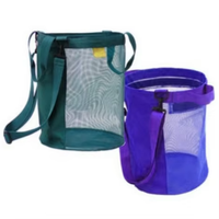 Panier pliable léger en maille pour champignons, cueillette de fruits, chasse, cueillette de champignons, sacs de rangement extérieurs multifonctionnels en plastique