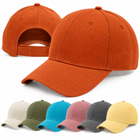 Casquette de baseball promotionnelle en coton à six panneaux, calotte souple, visière vierge, personnalisable avec logo brodé pour les acheteurs en gros