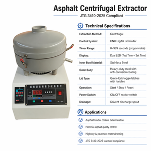 Extractor Centrífugo de Mezcla Asfáltica con Control <span class=keywords><strong>Digital</strong></span>, Probador de Contenido de Adhesivo Bituminoso para Pruebas de Laboratorio en Carreteras - Product Image 2