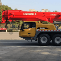 Nouvelle grue sur camion Sany de 80 tonnes, grue mobile hydraulique à flèche télescopique pour la construction et le levage