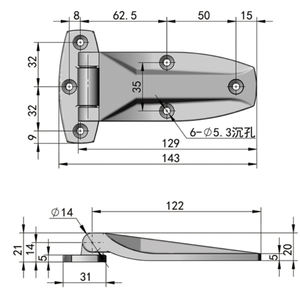 XK416 Walk in Cooler <span class=keywords><strong>Congélateur</strong></span> Fixe Hydraulique Armoires De Cuisine Porte Charnières De Levage - Product Image 6