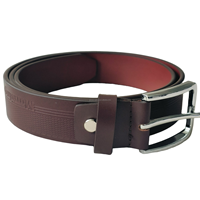 Ceinture en cuir de vachette décontractée pour homme, personnalisée, avec boucle à ardillon en alliage, écologique, largeur 3,5 cm, design fin de luxe, logo embossé