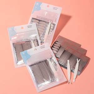 Lameila 120 pièces Bande adhésive en dentelle maillée pour paupières doubles avec colle A461, étanche, outils de maquillage pour les yeux, autocollants invisibles pour paupières doubles - Product Image 4