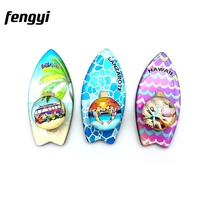 Kunden spezifisches Surfbrett Miami Hawaii Lanza rote Beach Souvenir Kühlschrank Tourismus Souvenirs Anpassen Kühlschrank Magnet