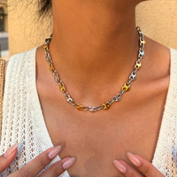 Collier Cœur en Acier Inoxydable Plaqué Or 18K pour Femme, Design Étanche, Idéal pour Banquets et Fêtes, Cadeau Bijou 2026