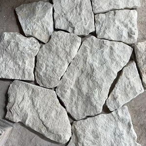 Piastrelle <span class=keywords><strong>in</strong></span> <span class=keywords><strong>Pietra</strong></span> Calcarea Bianca Crema <span class=keywords><strong>per</strong></span> Rivestimento Esterno, Facciata Classica <span class=keywords><strong>per</strong></span> Villa, <span class=keywords><strong>Pietra</strong></span> Decorativa a Spacco - Product Image 1